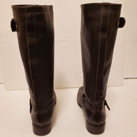 Colin Stuart Dark Brown Heeled Boots - Picture 3 of 15